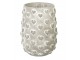 Šedý antik cementový obal na květináč se 3D srdíčky Conc Heart XL - Ø 14*22cm