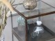 Mosazná antik kovová skříňka / vitrína Dirry - 35*25*52cm