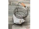 Drátěný etažér s madlem na přenášení Filaire – Ø 21*36 cm