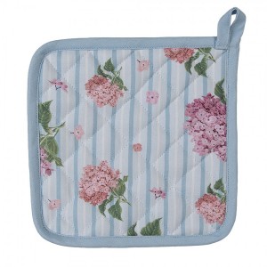 Bavlněná chňapka / podložka s květy hortenzie Vintage Grace - 20*20cm