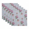 Sada 6 ks bavlněných ubrousků s květy hortenzie Vintage Grace - 40*40 cmBarva: béžová, růžováMateriál: 100% bavlnaHmotnost: 0,24 kg