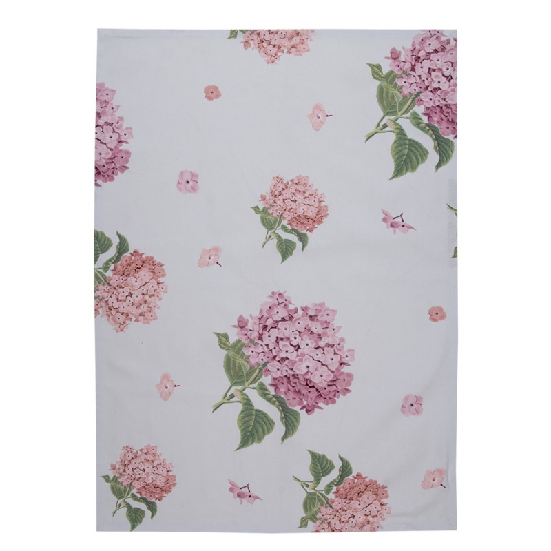 Bavlněná utěrka s květy hortenzie Vintage Grace II - 50*70 cm