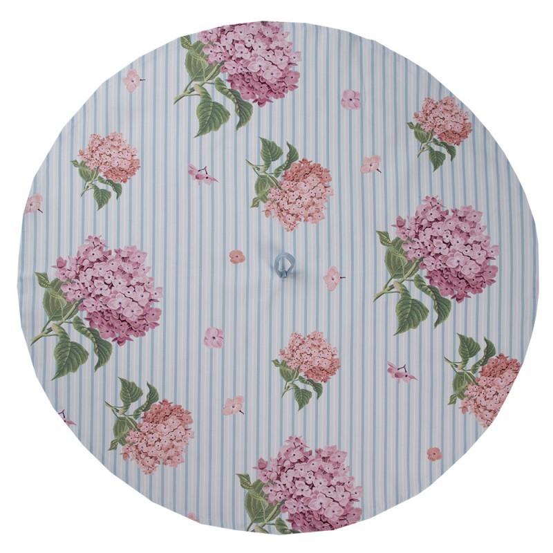 Bavlněná kulatá utěrka s květy hortenzie Vintage Grace - Ø 80cm