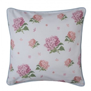 Bavlněný povlak na polštář s květy hortenzie Vintage Grace - 40*40cm