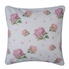 Bavlněný povlak na polštář s květy hortenzie Vintage Grace - 40*40cm Barva: béžová, růžováMateriál: 100% bavlnaHmotnost: 0,19kg