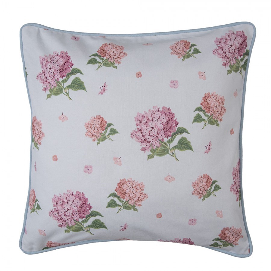 Bavlněný povlak na polštář s květy hortenzie Vintage Grace - 40*40cm