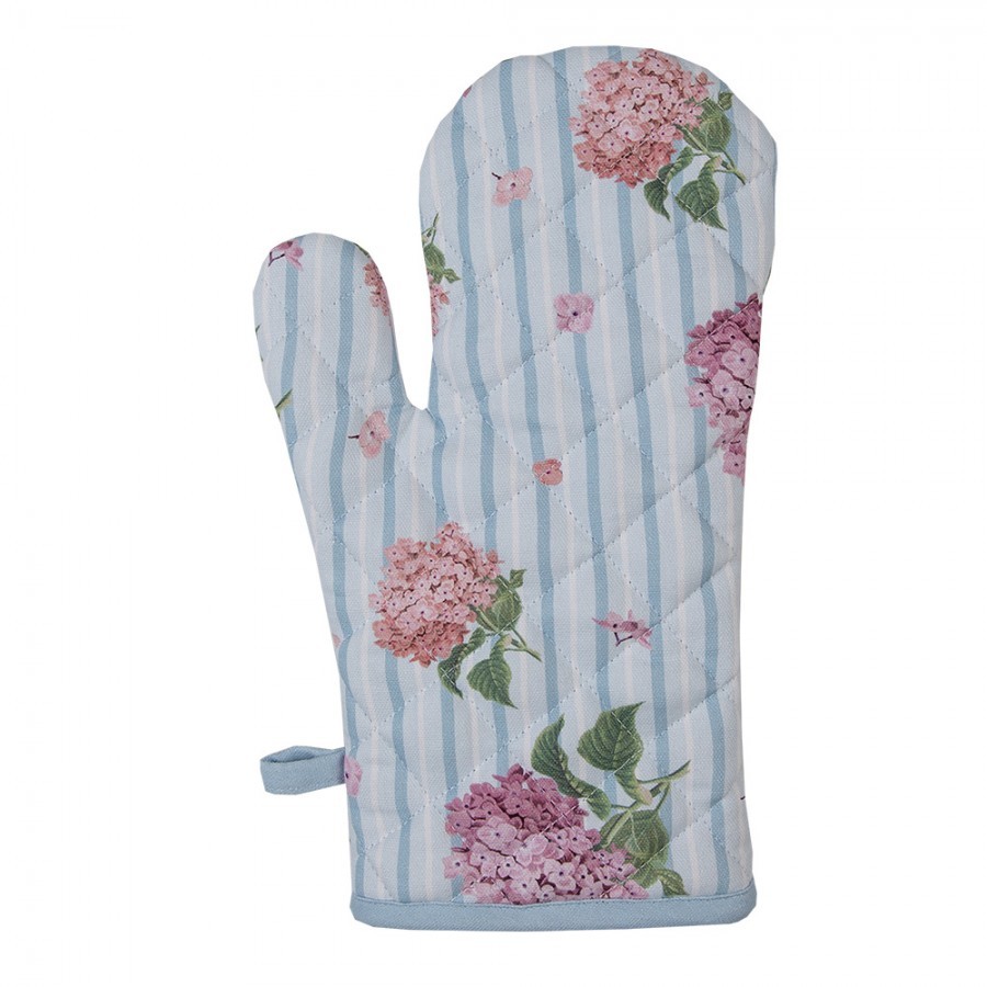 Bavlněná chňapka s květy hortenzie Vintage Grace - 18*30cm