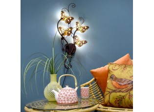 Nástěnná lampa Tiffany Papillons - 32*68 cm G4/4*2W