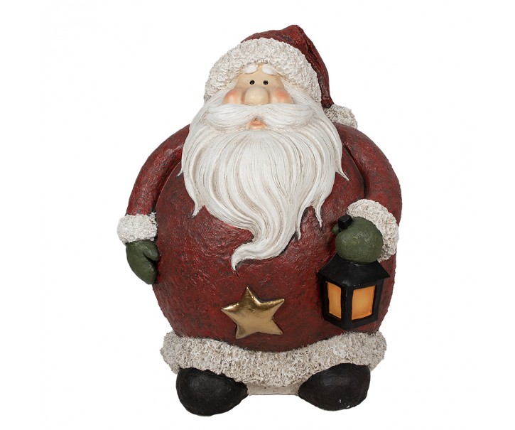 Vánoční dekorace socha Santa s lucernou - 70*60*83 cm