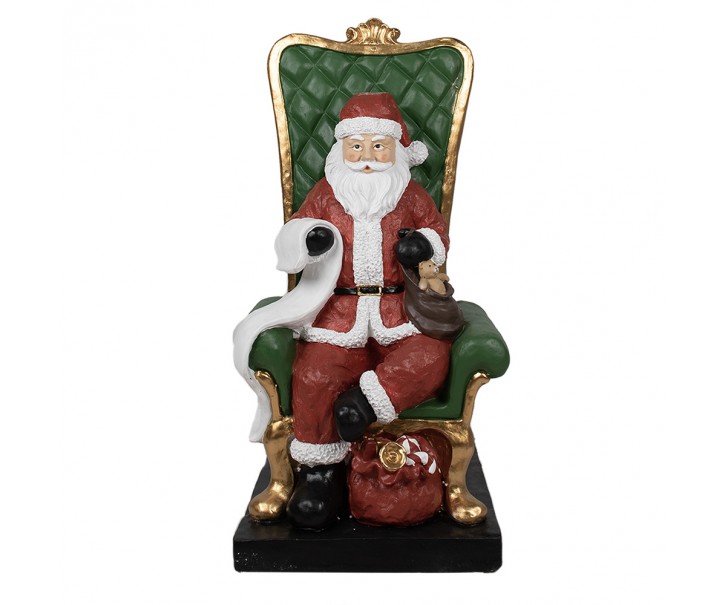 Vánoční dekorace socha Santa v zámecké křesle - 50*50*106 cm