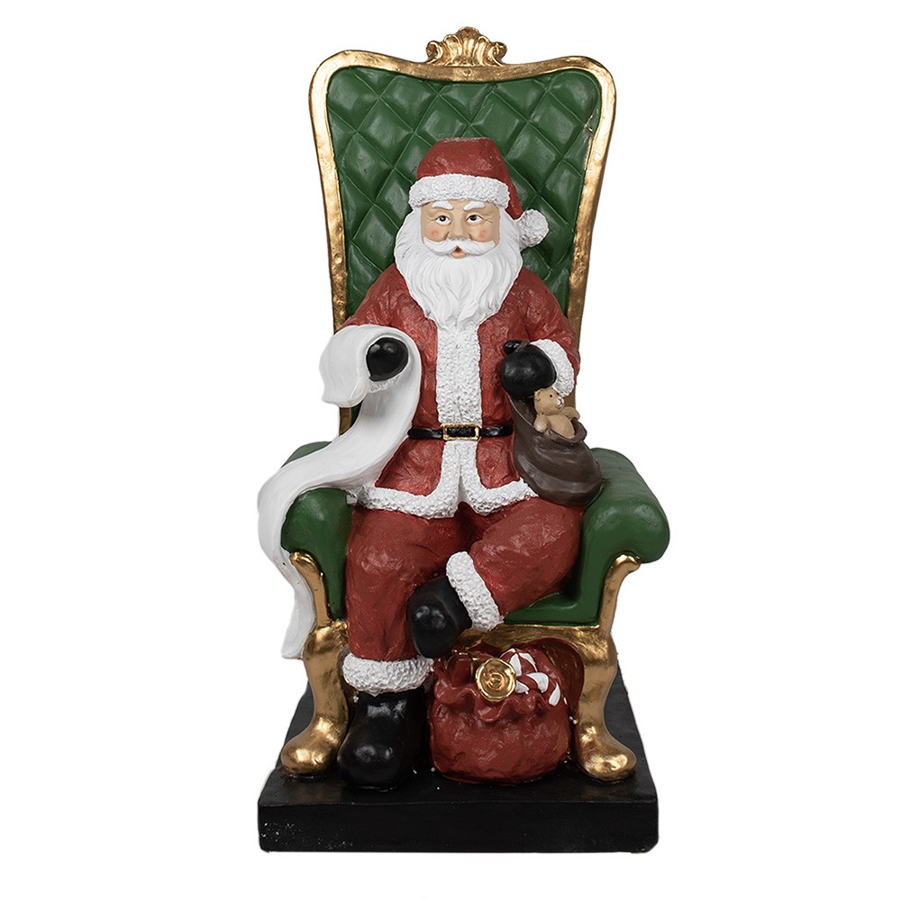 Vánoční dekorace socha Santa v zámecké křesle - 50*50*106 cm 5PR0123