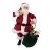 Vánoční dekorace Santa Claus s pytlem dárků - 16*8*28 cm Barva: červená, multiMateriál: Textil a plastHmotnost: 0,256 kg