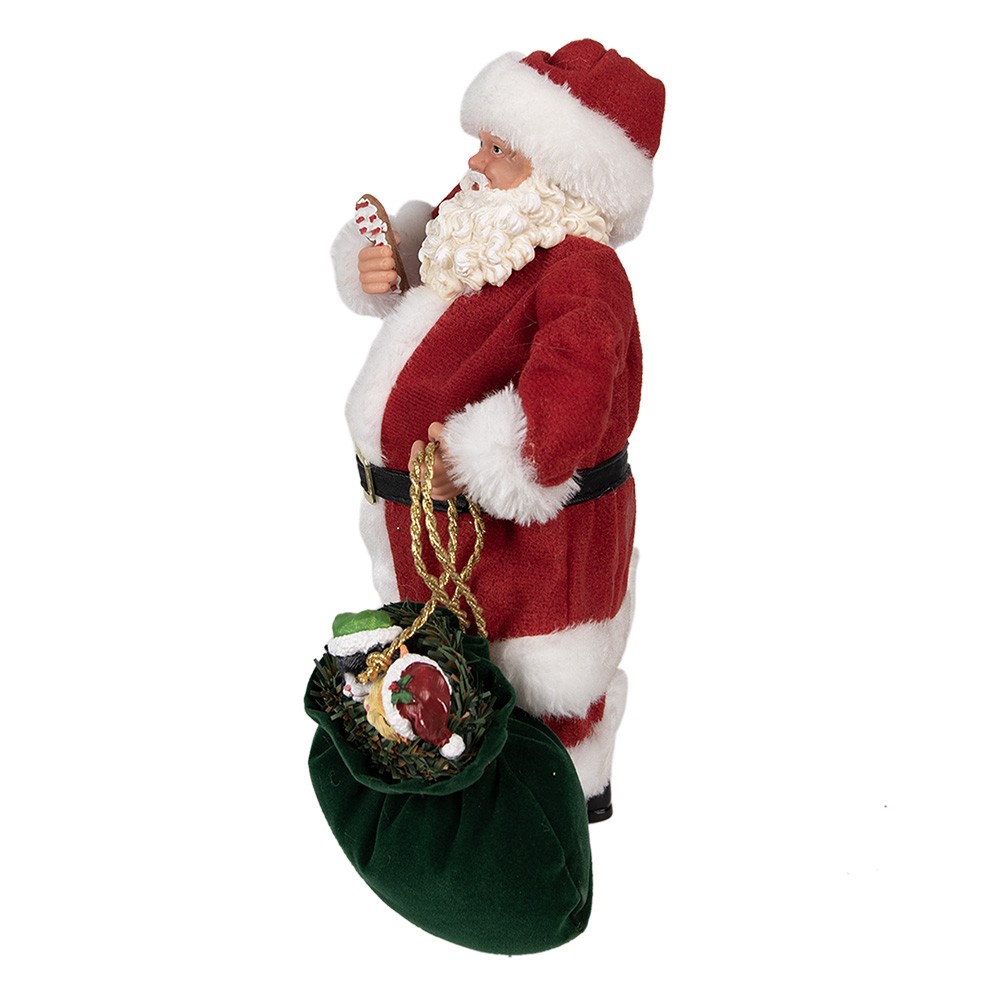 Vánoční dekorace Santa Claus s pytlem dárků - 16*8*28 cm