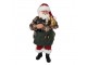 Vánoční dekorace Santa Claus v pracovním držící houpacího koníka - 16*8*28 cm