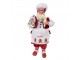 Vánoční dekorace Santa cukrář s perníkovou chaloupkou - 16*8*28 cm