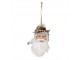 Závěsná dekorace hlava Santa s bílou čepicí - 10*9*28 cm