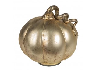 Zlatá antik skleněná dekorace dýně Pumpkin - Ø 15*15 cm