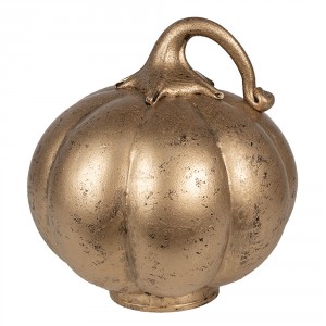 Měděná antik skleněná dekorace dýně Pumpkin - Ø 15*16 cm