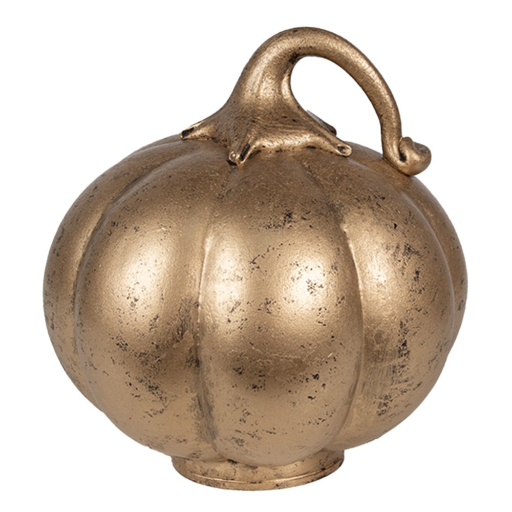 Měděná antik skleněná dekorace dýně Pumpkin - Ø 15*16 cm