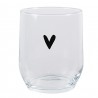 Transparentní sklenička na vodu se srdíčkem - Ø 8*9 cm / 300 ml Barva: Transparentní, černáMateriál: skloHmotnost: 0,158 kg