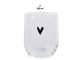 Transparentní sklenička na vodu se srdíčkem - Ø 8*9 cm / 300 ml