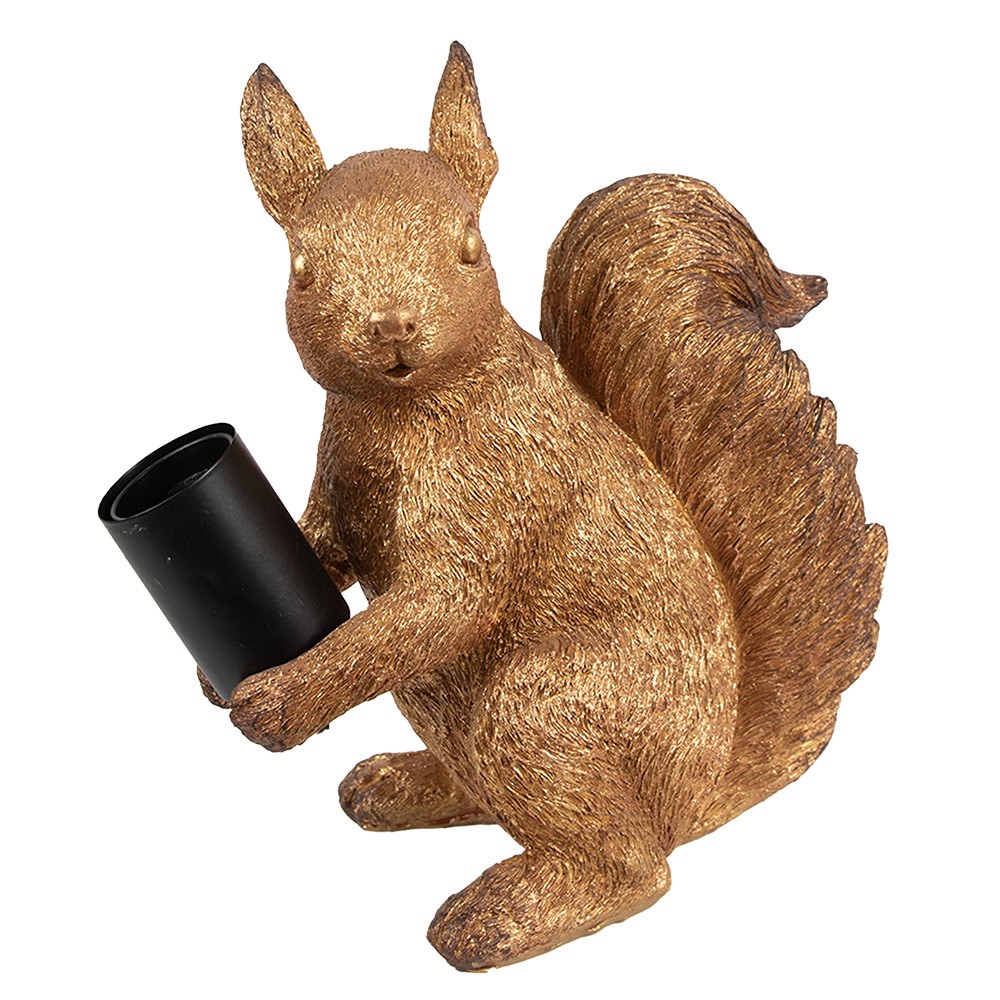 Zlatá stolní lampa veverka Squirrel - 24*12*25 cm E27/max 1*60W 6LMP769