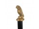 Zlato-černý antik držák na kuchyňské utěrky s papouškem Parrot - Ø 16*41 cm