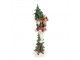 Červená dekorace socha dívka se stromkem a dárky - 17*13*49 cm