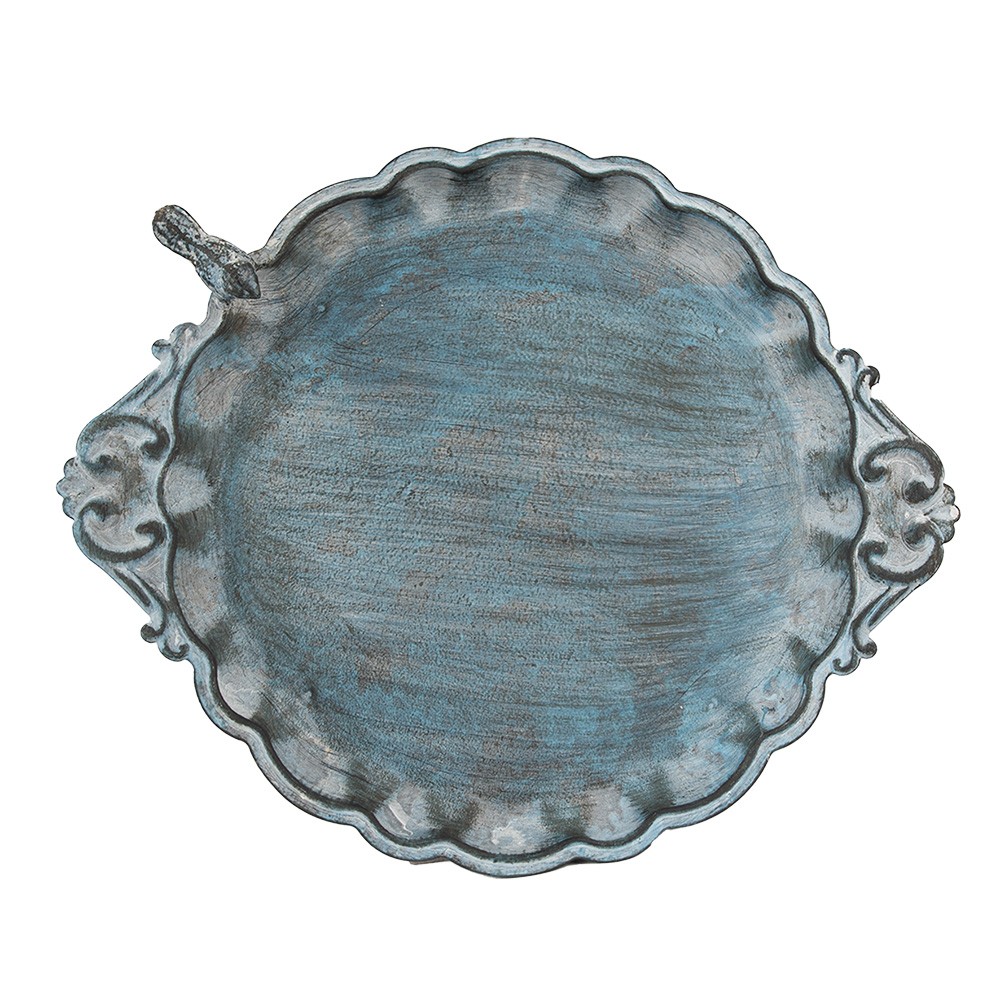 Modré plechové dekorační krmítko pro ptáčky House Blue - 37*29*5 cm