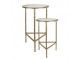2ks zlatý antik ddkládací stolek Piotte - Ø 35*55 / Ø 30*45 cm