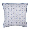 Povlak na polštář s modrými růžičkami Blue Rose Blooming  - 40*40 cm Barva: bílá off, modráMateriál: 100% bavlnaHmotnost: 0,19 kg