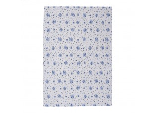 Bavlněná utěrka s modrými růžičkami Blue Rose Blooming - 50*70 cm