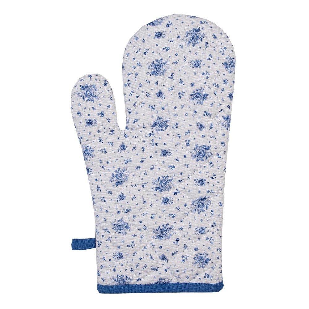 Bavlněná chňapka - rukavice Blue Rose Blooming- 18*30 cm Clayre & Eef