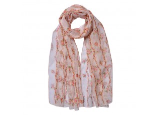 Růžový dámský šátek s růžičkami Women Print - 50*160 cm