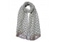 Bílo-khaki dámský šátek s šachovnicí - 50*160 cm