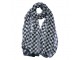Bílo-černý dámský šátek s šachovnicí - 50*160 cm