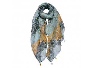 Barevný dámský šátek se vzorem - 90x180 cm