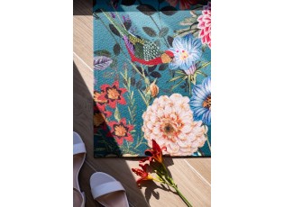 Barevná rohožka s květy jiřin Dahlia - 75*50*1cm