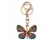 Přívěsek na klíče/ kabelku zlato-barevný motýl s kamínky - 5*4/12cm