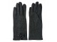 Šedé zimní dámské rukavice s mašličkou - 8*24 cm