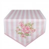 Bavlněný běhoun na stůl s květy růže Sweet Roses - 50*160cm Barva: krémová, růžováMateriál: 100% bavlna