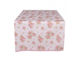 Bavlněný běhoun na stůl s květy růže Sweet Roses - 50*140cm