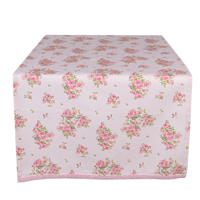Bavlněný běhoun na stůl s květy růže Sweet Roses - 50*140cm
