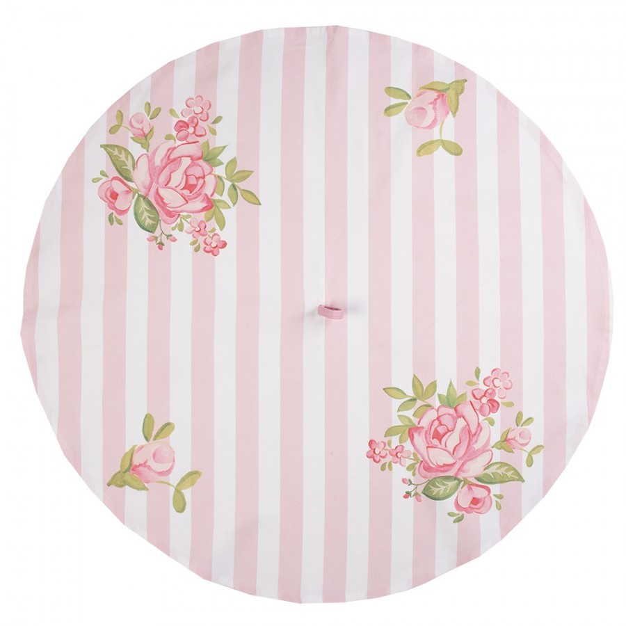 Bavlněná kulatá utěrka s květy růže Sweet Roses - Ø 80cm