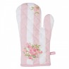 Bavlněná kuchyňská chňapka - rukavice s květy růže Sweet Roses - 18*30cm Barva: krémová, růžová, zelenáMateriál: 100% bavlna
