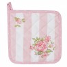 Bavlněná dětská chňapka - podložka s květy růže Sweet Roses - 16*16cm Barva: krémová, růžová, zelenáMateriál: 100% bavlna