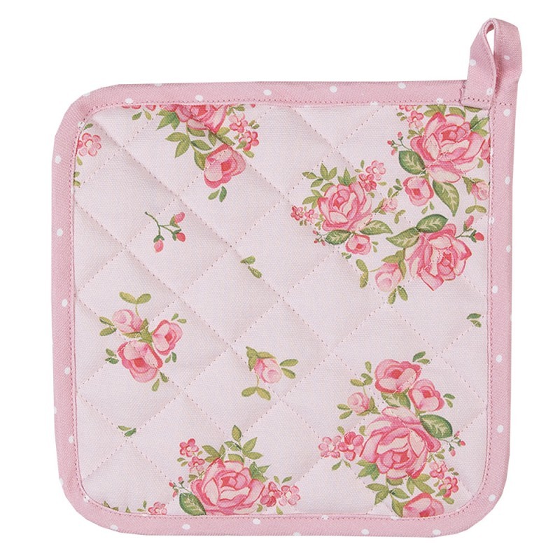 Bavlněná kuchyňská chňapka - podložka s květy růže Sweet Roses - 20*20cm