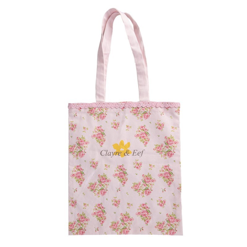 Bavlněná taška s květy růže Sweet Roses - 33*38cm Clayre & Eef