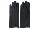 Šedé rukavice s chloupkem a bambulkou - 9*24 cm