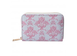 Bílo - růžová peněženka s kyticemi Pouquet - 10*15 cm